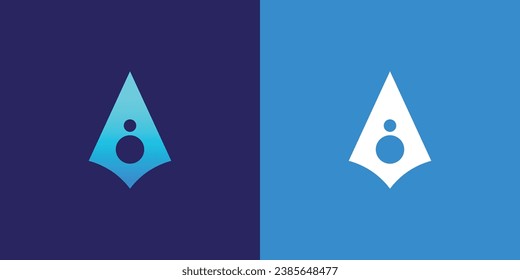 Simple spear logo template design premium vector