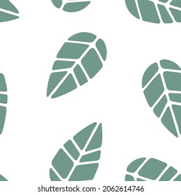 A simple and spectacular tropical vector print in the form of large cartoon spreading exotic leaves. Universal everyday pattern, background or print