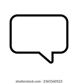 Un simple icono de globo de voz. Cuadro de comentarios. Vector.