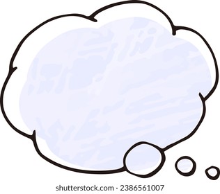 A simple speech bubble. Handwritten materials. Cute design.