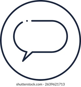 Simple speech bubble icon communication dialogue chat