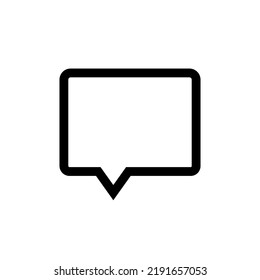 einfaches Symbol für Sprachblasen. Illustration, Vektorgrafik, leeres Sprachsymbol in schwarzer Umrisslinie