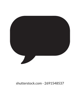 Icono de burbuja de discurso simple que representa el chat de comunicación y el elemento de mensajería para el diálogo, la conversación y los comentarios de las redes sociales en un foro de discusión