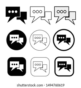 Simple Speech bubble icon sign design