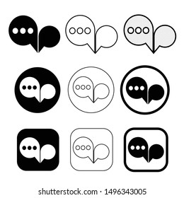 Simple Speech bubble icon sign design