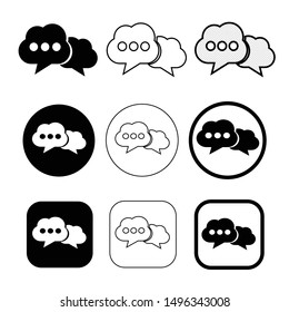 Simple Speech bubble icon sign design