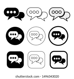 Simple Speech bubble icon sign design