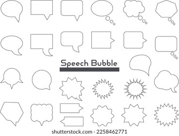 Simple speech bubble illustration set