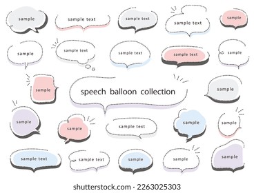 Simple speech bubble illustration set