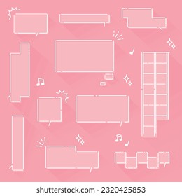 Simple speech bubble illustration set