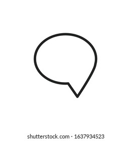 Simple speech bubble line icon. Stroke pictogram. Vector illustration isolated on a white background. Premium quality symbol. Vector sign for mobile app and web sites.