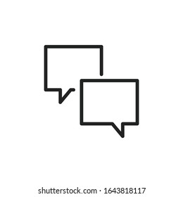 Simple speech bubble line icon. Stroke pictogram. Vector illustration isolated on a white background. Premium quality symbol. Vector sign for mobile app and web sites.