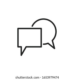 Simple speech bubble line icon. Stroke pictogram. Vector illustration isolated on a white background. Premium quality symbol. Vector sign for mobile app and web sites.
