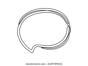 Simple Speech Bubble.  line icon-continuous line drawing. Editable stroke.
