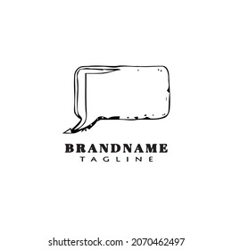 einfaches Logo-Cartoon-Symbol-Vorlage schwarz, moderne Vektorgrafik