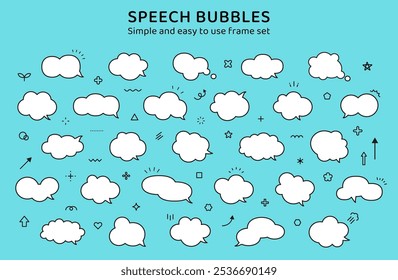 simple, speech bubble, set, decoration, ornament, enclosure, speech bubble, sunburst, arrow, accent, illustration, speech bubble, comment, remark, communication, variation, frame, vector, background, 