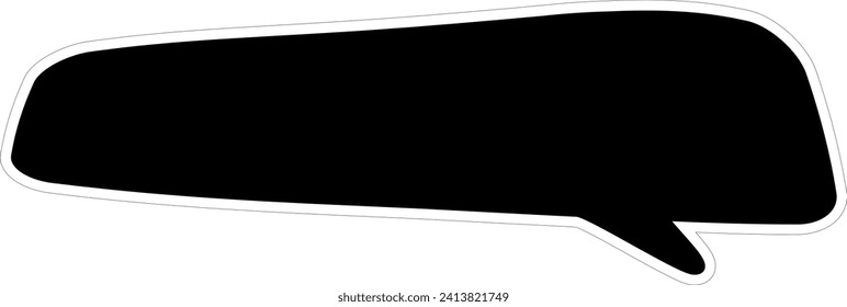 Simple speech bubble set drawn with lines. Illustration set with many variations.