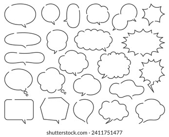 Simple speech bubble set illustration