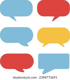 Simple speech bubble set vector