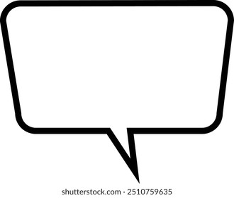 Icono de boceto de burbuja de voz simple