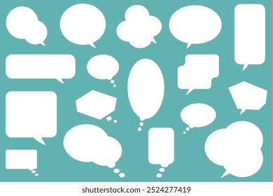 Simple speech bubble variation set.