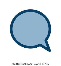 Simple speech bubble vector icon illustration.