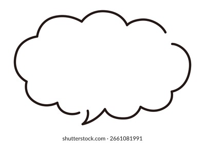 Ilustração simples do vetor de bolhas de fala. Item único, quadro, borda, balão de fala