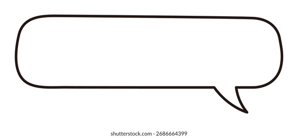 Simple speech bubble vector illustration. Single item, frame, border, speech bubble