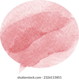 simple speech bubble watercolor illustration