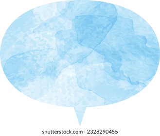 simple speech bubble watercolor illustration