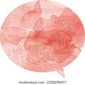 simple speech bubble watercolor illustration