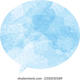 simple speech bubble watercolor illustration