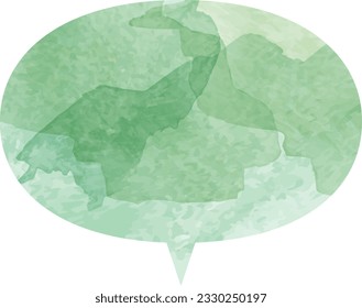 simple speech bubble watercolor illustration