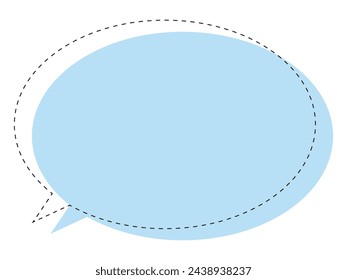 Simple speech bubble whisper. Isolated on transparent.