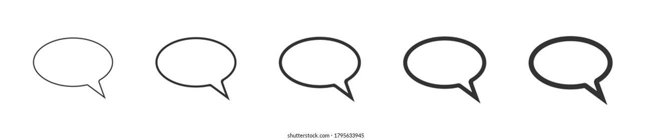 Simple speech bubbles. Vector illustration