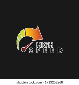Simple Speed Meter concept Logo Icon Vector Design