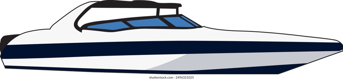 simple speedboat vector illustration graphic
