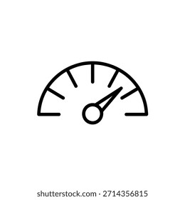 Indicador de medición de velocidad de diseño de icono de velocímetro simple y rendimiento de nivel Representación de estilo mínima