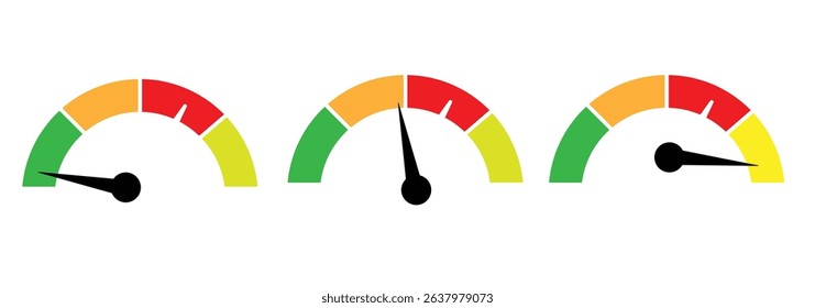 simple speedometer icon. speed indicator icon. fast speed icon vector illustration