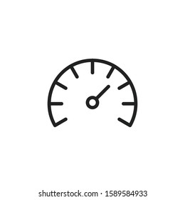 Simple speedometer line icon. Stroke pictogram. Vector illustration isolated on a white background. Premium quality symbol. Vector sign for mobile app and web sites.