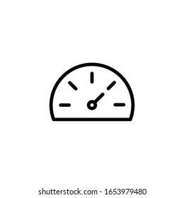 Simple speedometer line icon. Stroke pictogram. Vector illustration isolated on a white background. Premium quality symbol. Vector sign for mobile app and web sites.