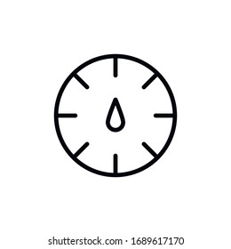 Simple speedometer line icon. Stroke pictogram. Vector illustration isolated on a white background. Premium quality symbol. Vector sign for mobile app and web sites.