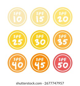 Einfaches SPF-Illustrationssatzmaterial