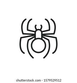 Simple spider line icon. Stroke pictogram. Vector illustration isolated on a white background. Premium quality symbol. Vector sign for mobile app and web sites.