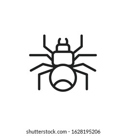 Simple spider line icon. Stroke pictogram. Vector illustration isolated on a white background. Premium quality symbol. Vector sign for mobile app and web sites.