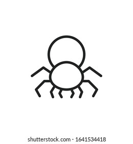 Simple spider line icon. Stroke pictogram. Vector illustration isolated on a white background. Premium quality symbol. Vector sign for mobile app and web sites.
