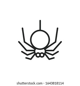 Simple spider line icon. Stroke pictogram. Vector illustration isolated on a white background. Premium quality symbol. Vector sign for mobile app and web sites.