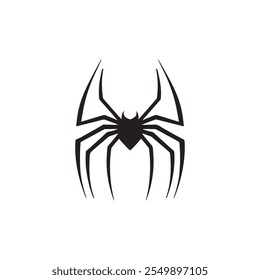 Vector simple de la silueta de la araña Estilo con el fondo blanco