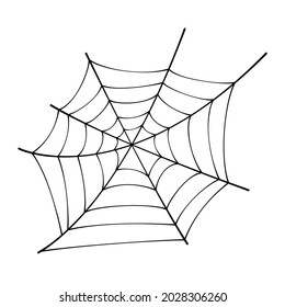 Simple telaraña. Decoración de Halloween.