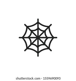 Simple spider web line icon. Stroke pictogram. Vector illustration isolated on a white background. Premium quality symbol. Vector sign for mobile app and web sites.